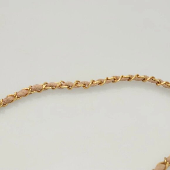 CHANEL Matelasse Chain Diana Shoulder Bag Canvas Pink CC Auth 120753 - Picture 9 of 16